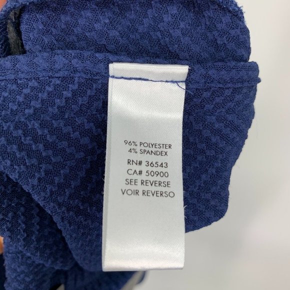 Calvin Klein Skirt Blue Herringbone Drawstring Pull On Mini Zip - Picture 7 of 7